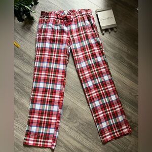 J Crew Red Plaid Holiday Christmas Cozy Comfy Pajama Pants. Size M